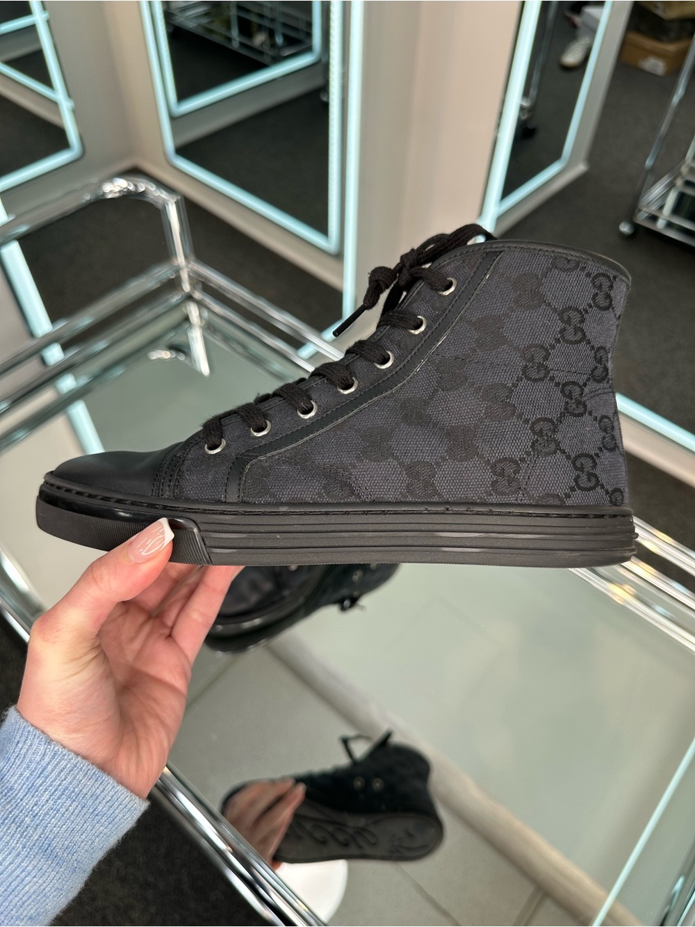 Gucci High-Top Sneakers Canvas